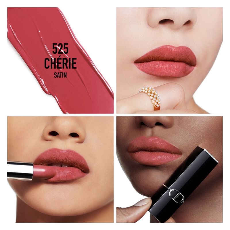 DIOR ROUGE DIOR LA RICARICA - Rossetto colore couture – finish velvet e satin – trattamento floreale idratante – lunga tenuta