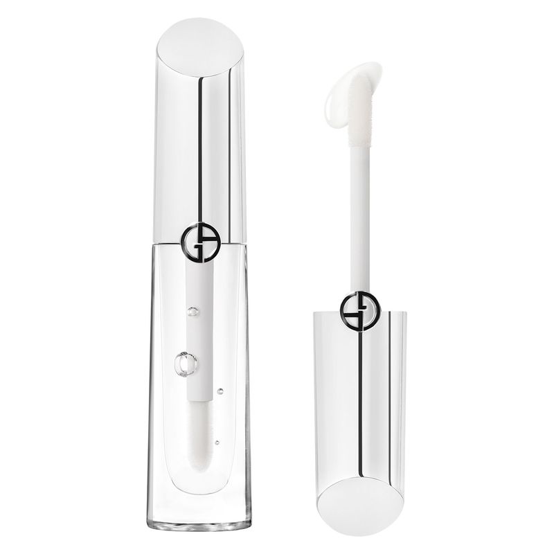 Armani Prisma Glass, Olio In Gloss Labbra Effetto Specchio, 01 Clear Shine, 3.5 ml, Lucidalabbra Volumizzante e Idratante 24H per un finish brillante