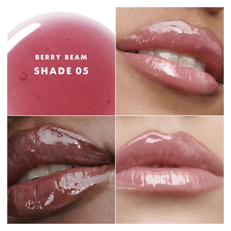 Armani Prisma Glass Olio in Gloss Labbra, Donna, 3.5 ml, 05 Rosy Beam, Lucidalabbra Effetto Specchio Idratante e Volumizzante per 24 Ore di Comfort