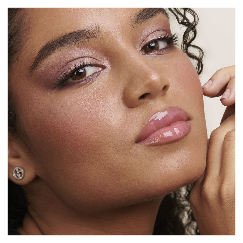 Armani Prisma Glass Olio in Gloss Labbra, Donna, 3.5 ml, 05 Rosy Beam, Lucidalabbra Effetto Specchio Idratante e Volumizzante per 24 Ore di Comfort