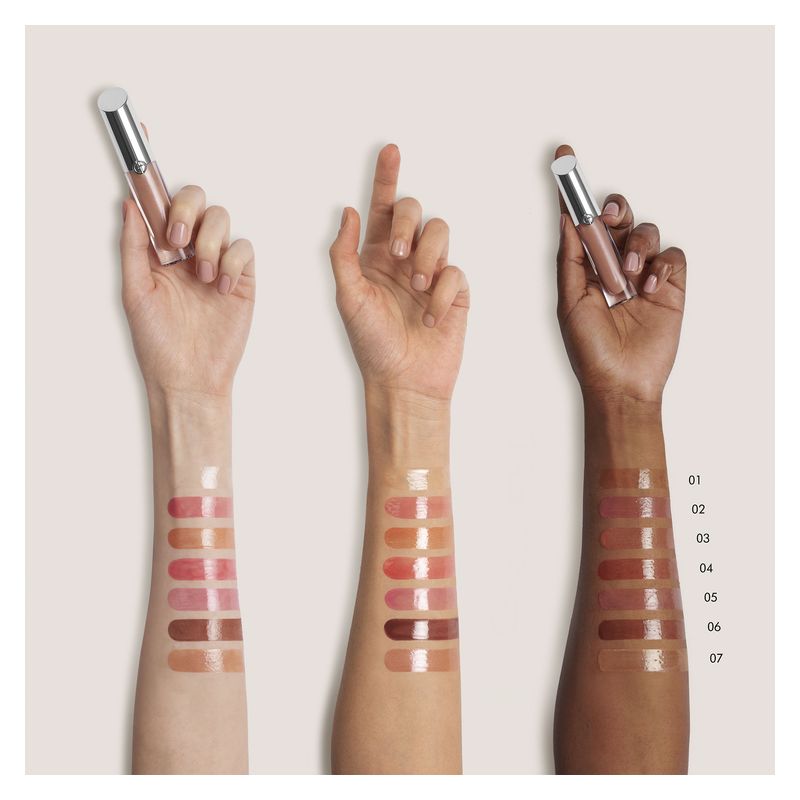 Armani Prisma Glass Olio in Gloss Labbra, Donna, 3.5 ml, 05 Rosy Beam, Lucidalabbra Effetto Specchio Idratante e Volumizzante per 24 Ore di Comfort