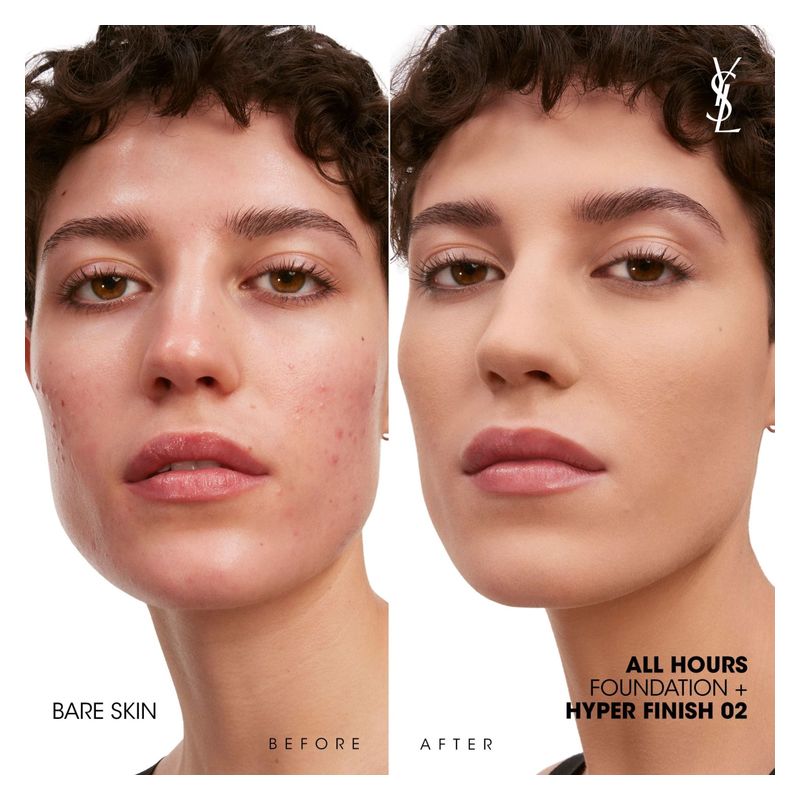 Yves Saint Laurent All Hours Hyper Finish Powder, Cipria Compatta Opacizzante Multiuso, Colore 02, 7.5 g, Lunga Tenuta 24h e Finish Mat Naturale Yves Saint Laurent All Hours Hyper Finish Powder, Cipria Compatta Opacizzante Multiuso, Colore 02, 7.5 g, Lunga Tenuta 24h e Finish Mat Naturale