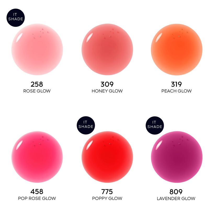 Guerlain KissKiss Bee Glow Oil, Olio Labbra Colorato Donna, 775 Poppy Glow, 9,5 ml, Idratante e Rimpolpante, Lucidalabbra con Miele