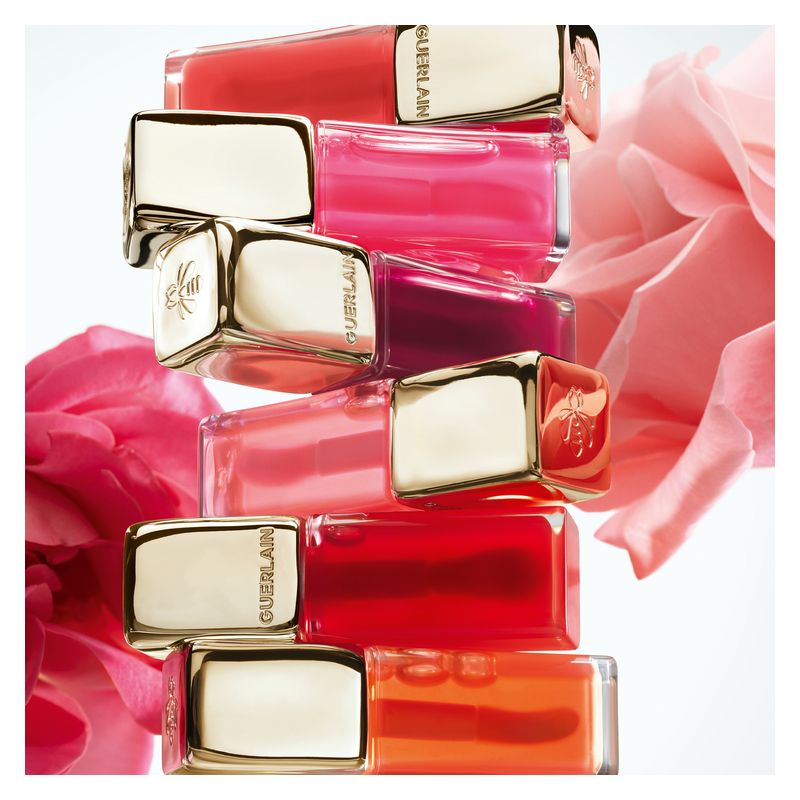 Guerlain KissKiss Bee Glow Oil, Olio Labbra Colorato Donna, 775 Poppy Glow, 9,5 ml, Idratante e Rimpolpante, Lucidalabbra con Miele