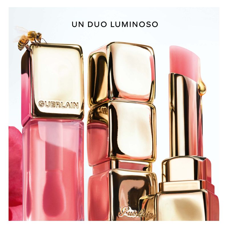 Guerlain KissKiss Bee Glow Oil, Olio Labbra Colorato Donna, 775 Poppy Glow, 9,5 ml, Idratante e Rimpolpante, Lucidalabbra con Miele