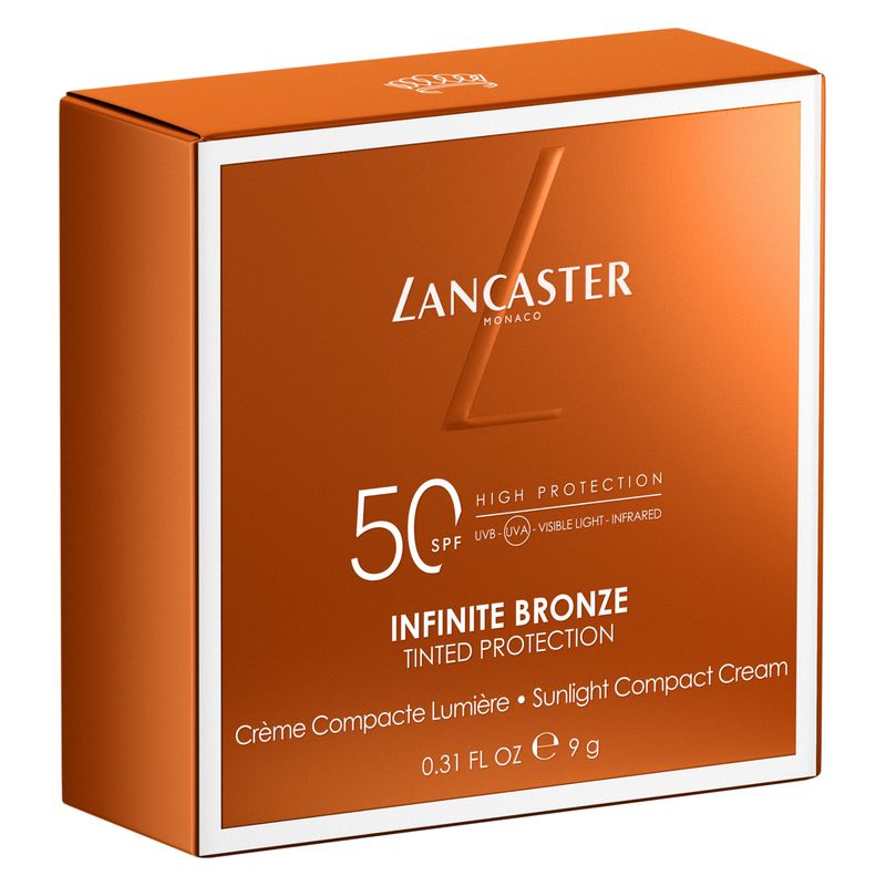 Lancaster INFINITE BRONZE TINTED PROCTECTION SPF 50 - SUNLIGHT COMPACT CREAM - FONDOTINTA COMPATTO