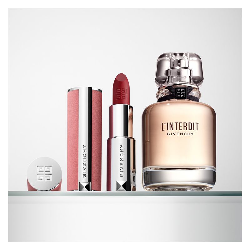 Givenchy Le Rouge Sheer Velvet, Rossetto Donna, 36 L'Interdit, Finish Mat Vellutato, Idratante e a Lunga Tenuta 12 Ore, Colore Intenso e Leggero
