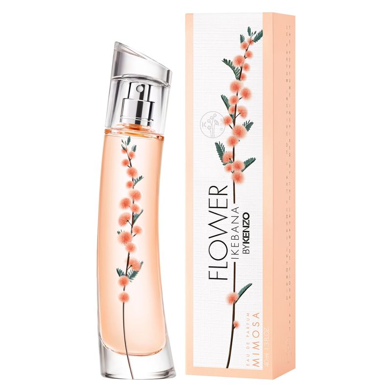 Kenzo Flower Ikebana Mimosa, Eau de Parfum Donna, 40 ml Spray, Profumo Floreale Legnoso, Fragranza Solare e Luminosa per Lei