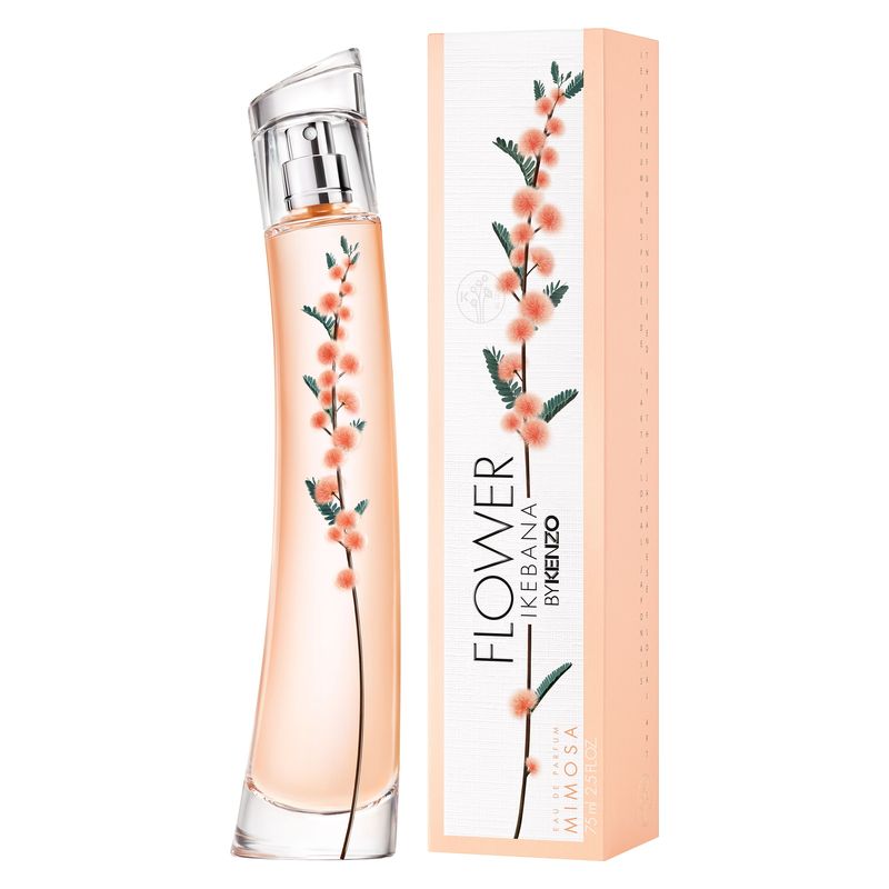 Kenzo Flower Ikebana Mimosa, Eau de Parfum Donna, 75 ml Spray, Profumo Floreale Legnoso Muschiato con Assoluta di Mimosa e Legno di Hinoki
