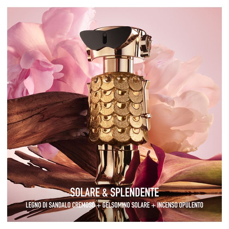 Rabanne Fame Eau De Parfum Intense Donna, 50 ml Spray, Fragranza Floreale Legnosa Muschiata, Profumo femminile scintillante e sensuale