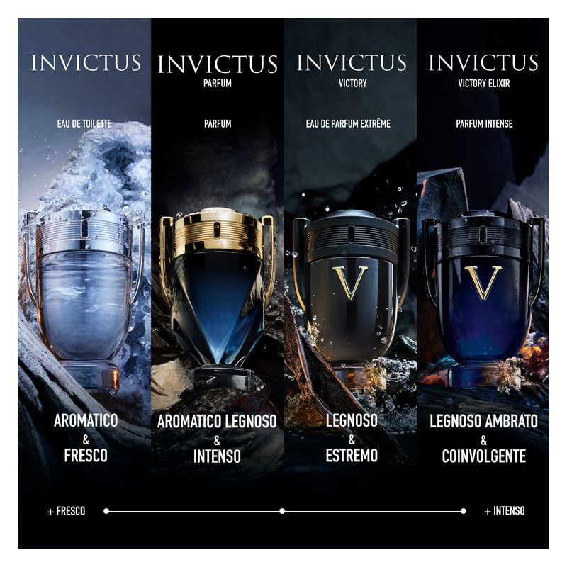 Rabanne Invictus Parfum, Parfum Uomo, 50 ml Spray, Fragranza aromatica, legnosa e acquatica, Profumo maschile per l'eroe che trasforma la vita in leggenda
