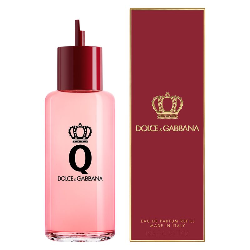 Dolce & Gabbana Q, Eau de Parfum Donna, Ricarica 150 ml, Fragranza femminile fruttata e legnosa, Profumo con Limone di Sicilia e Ciliegia