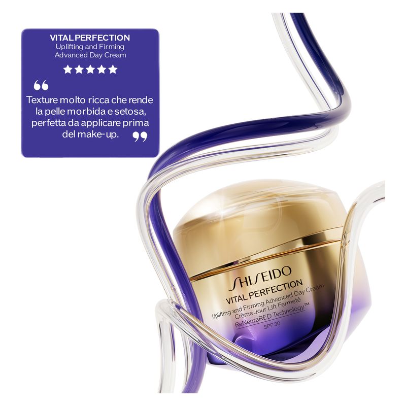 Shiseido Vital Perfection Uplifting and Firming Advanced Day Cream, Crema Giorno Antietà Donna con SPF 30, 50 ml, Effetto Lifting e Rassodante Shiseido Vital Perfection Uplifting and Firming Advanced Day Cream, Crema Giorno Antietà Donna con SPF 30, 50 ml, Effetto Lifting e Rassodante