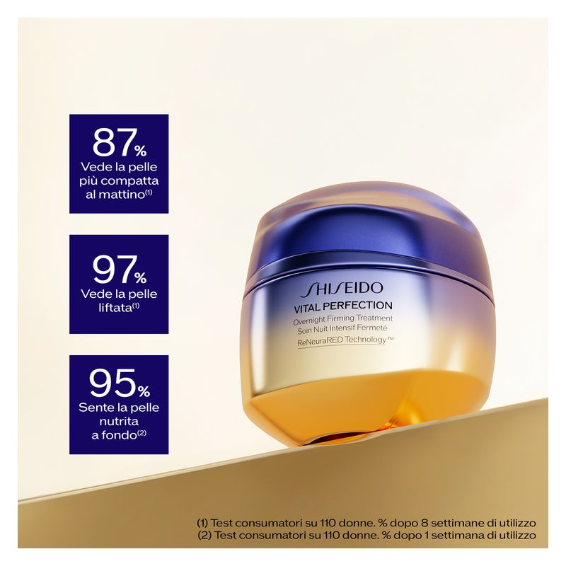 Shiseido Vital Perfection Overnight Firming Treatment, Crema Notte Liftante e Rassodante Donna, 50 ml, Antirughe per Pelli Mature, Ricaricabile Shiseido Vital Perfection Overnight Firming Treatment, Crema Notte Liftante e Rassodante Donna, 50 ml, Antirughe per Pelli Mature, Ricaricabile