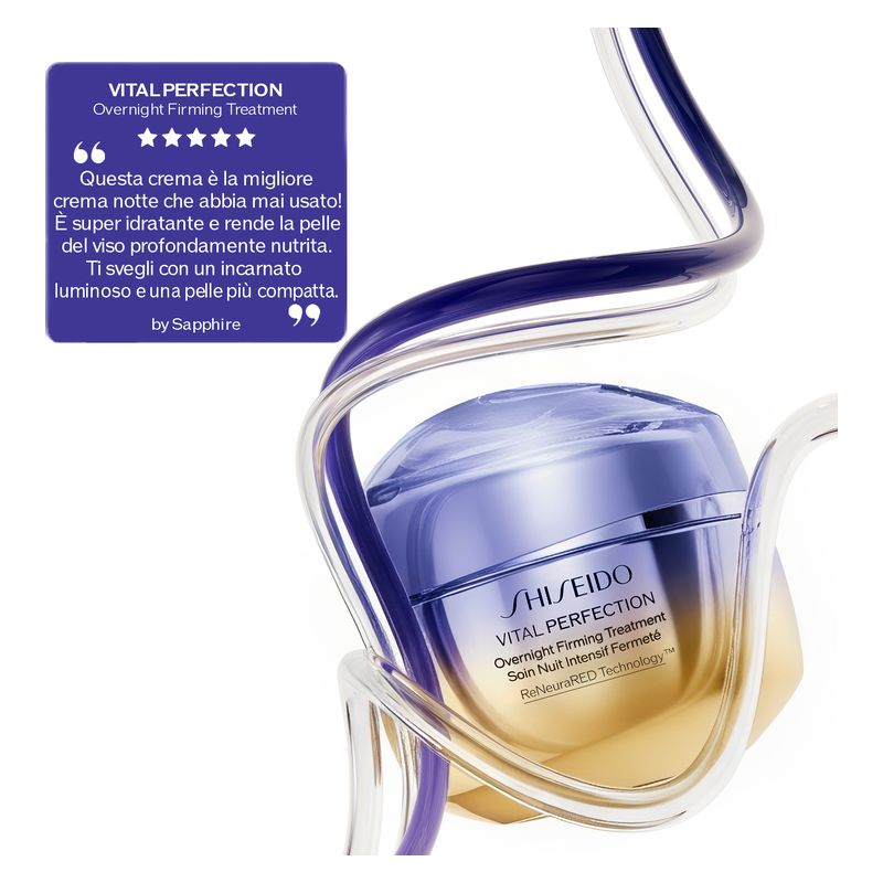 Shiseido Vital Perfection Overnight Firming Treatment, Crema Notte Liftante e Rassodante Donna, 50 ml, Antirughe per Pelli Mature, Ricaricabile Shiseido Vital Perfection Overnight Firming Treatment, Crema Notte Liftante e Rassodante Donna, 50 ml, Antirughe per Pelli Mature, Ricaricabile