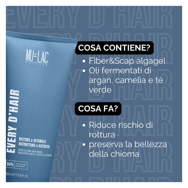 MULAC EVERY D'HAIR MASCHERA CAPELLI RIVITALIZZANTE