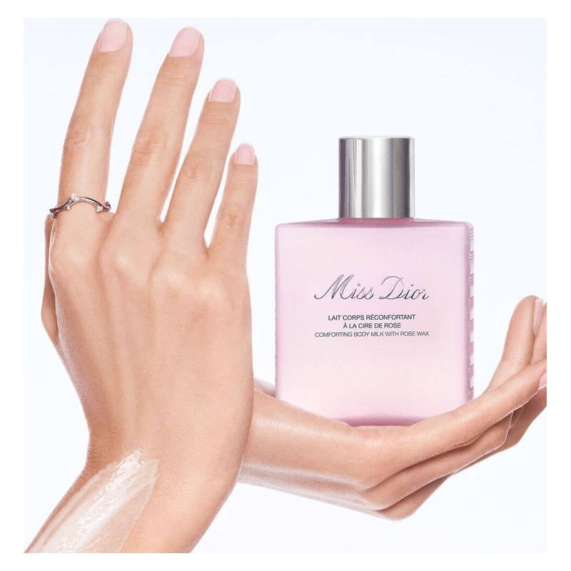 DIOR Miss Dior, Latte Corpo Riconfortante Idratante Donna, 175 ml, Lozione Profumata alla Cera di Rosa per Pelle Morbida, Liscia e Radiosa
