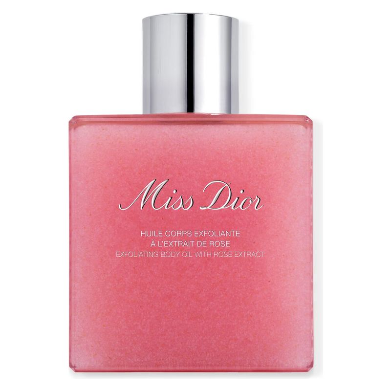 DIOR Miss Dior, Olio Corpo Esfoliante all'Estratto di Rosa, Donna, 175 ml, Levigante e Illuminante, Trattamento Corpo Profumato per Pelle Morbida
