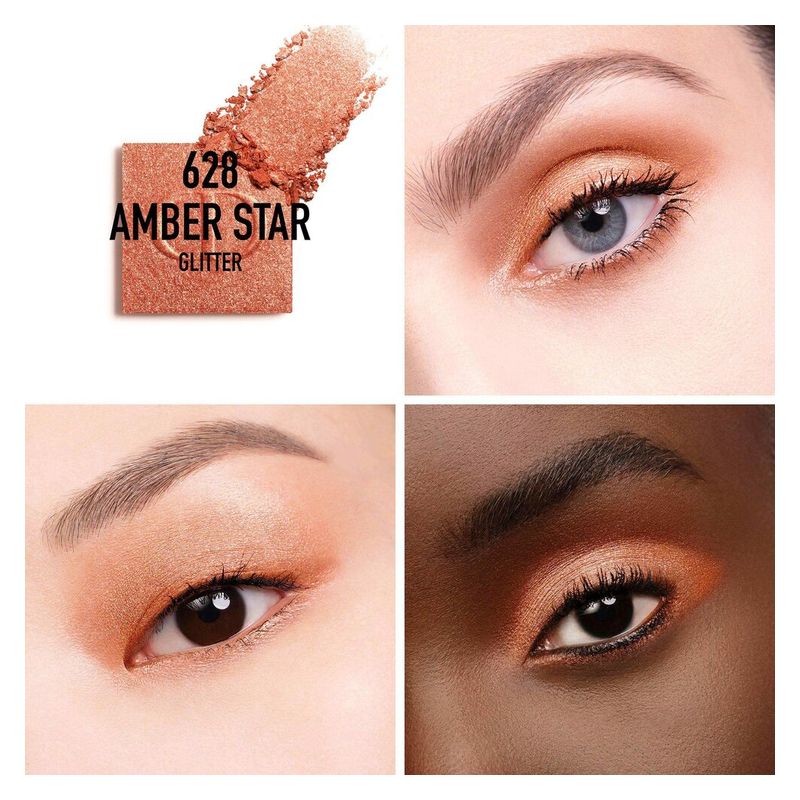 Dior Diorshow Mono Couleur, Ombretto Lunga Tenuta, 2 g, 628 Amber Star, Finish Glitterato, Make-up occhi colore intenso e spettacolare Dior Diorshow Mono Couleur, Ombretto Lunga Tenuta, 2 g, 628 Amber Star, Finish Glitterato, Make-up occhi colore intenso e spettacolare