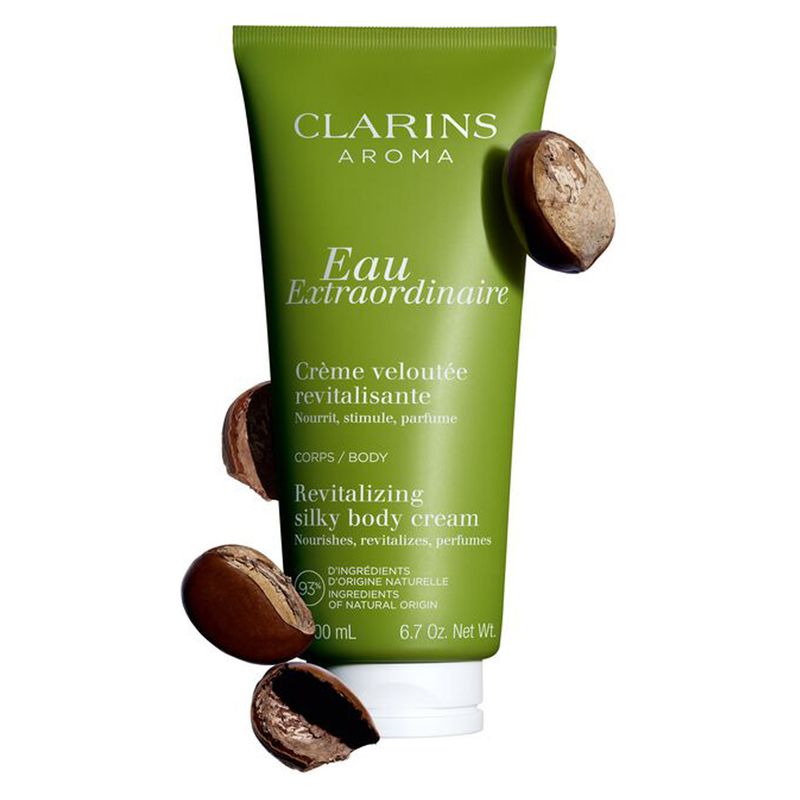 Clarins Aroma Eau Extraordinaire, Crema Corpo Idratante Rivitalizzante Donna, 200 ml, Texture Vellutata, 93% Ingredienti di Origine Naturale