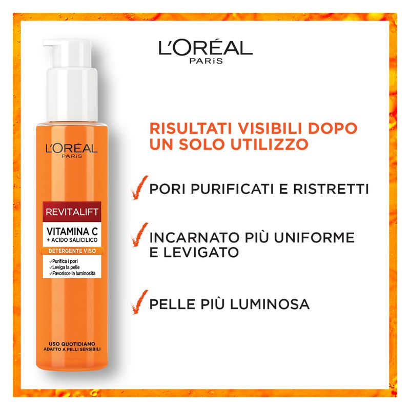 L'Oréal Revitalift Detergente Viso Vitamina C + Acido Salicidico