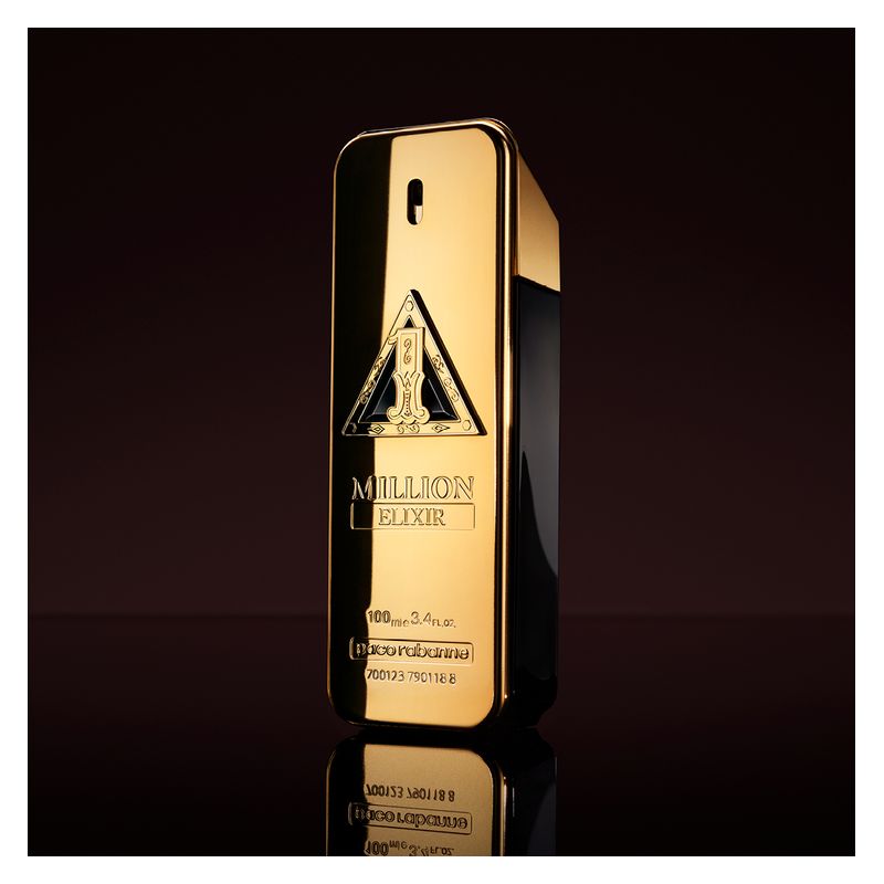 Rabanne 1 Million Elixir, Parfum Intense Uomo, 200 ml Spray, Fragranza Ambrata Legnosa con Note di Mela, Rosa Damascena, Vaniglia e Fava Tonka