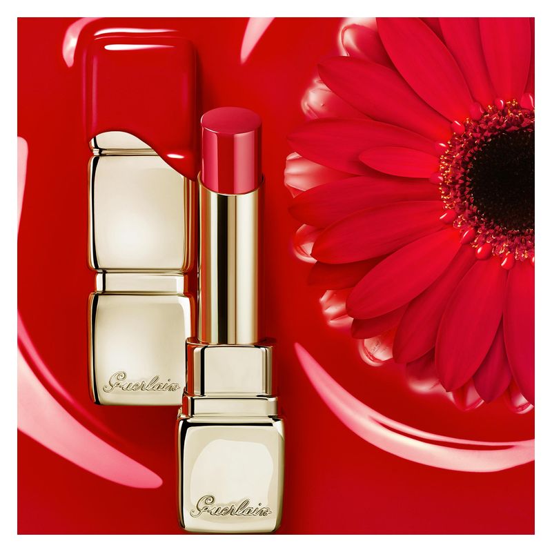 Guerlain KissKiss Shine Bloom, Rossetto Brillante Idratante Donna, 3.2 g, 829 Tender Lilac. Finish Luminoso, Comfort e Idratazione 24h, Lunga Tenuta