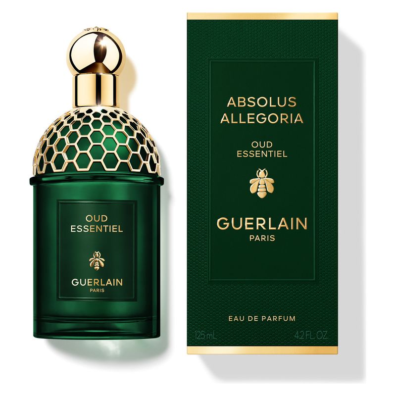 Guerlain Les Absolus d'Orient Oud Essentiel, Eau de Parfum Unisex, 125 ml Spray, Profumo legnoso orientale con note di Oud, Rosa e Cuoio