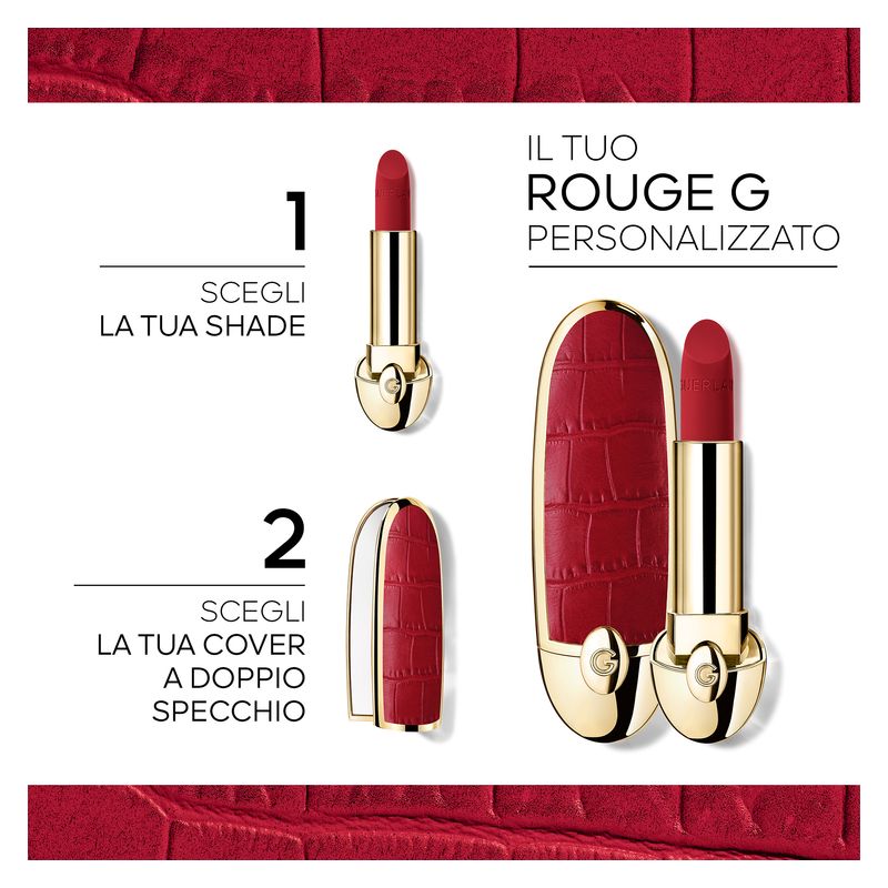 Guerlain Rouge G, Cover per Rossetto con Doppio Specchio, Custodia Personalizzabile, Stile Le Nude, Accessorio Make-up Lusso per Labbra Donna Guerlain Rouge G, Cover per Rossetto con Doppio Specchio, Custodia Personalizzabile, Stile Le Nude, Accessorio Make-up Lusso per Labbra Donna