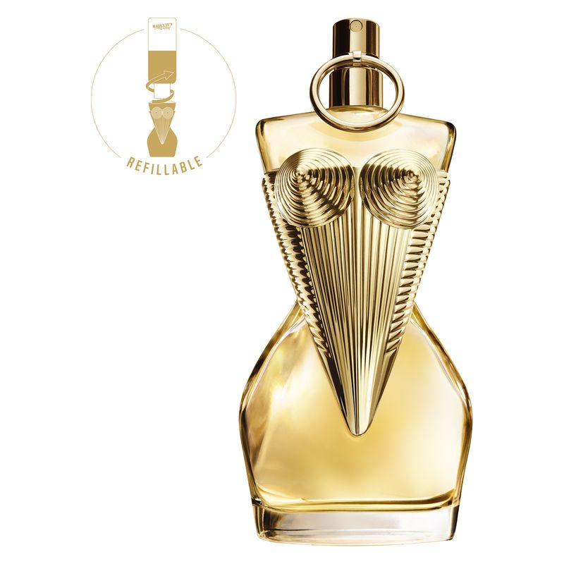 Jean Paul Gaultier Divine, Eau de Parfum Donna, 100 ml Spray Ricaricabile, Fragranza Floreale Marina, Profumo femminile gourmand, potente e solare Jean Paul Gaultier Divine, Eau de Parfum Donna, 100 ml Spray Ricaricabile, Fragranza Floreale Marina, Profumo femminile gourmand, potente e solare