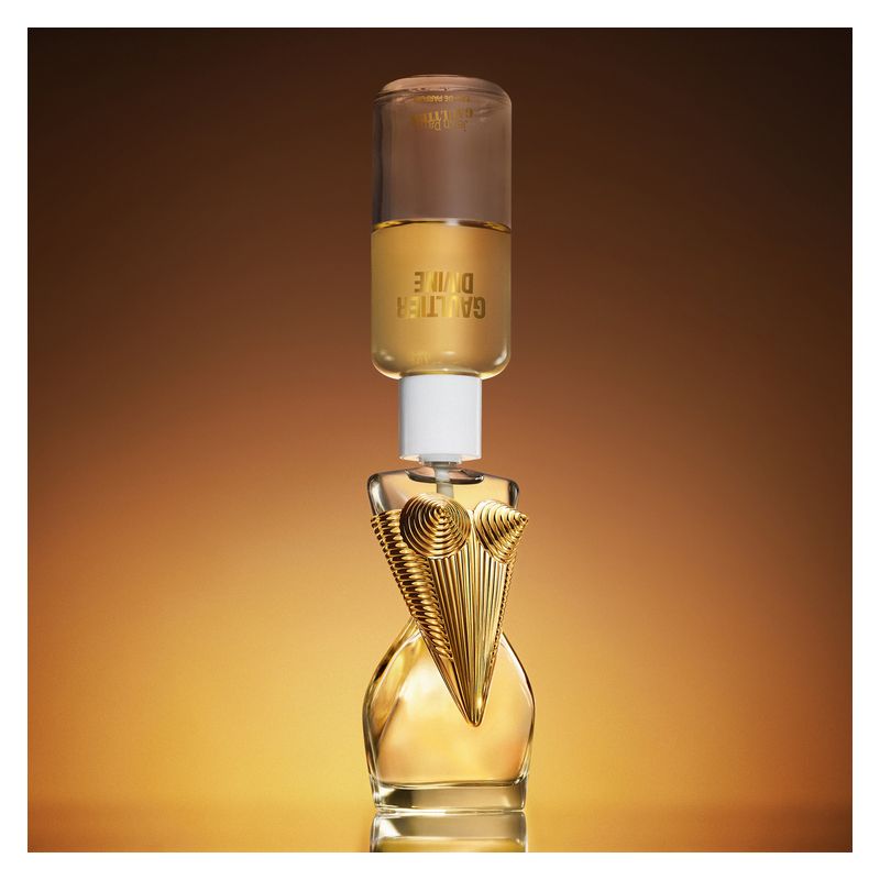Jean Paul Gaultier Gaultier Divine, Ricarica Eau de Parfum Donna, 200 ml, Fragranza floreale gourmand, Profumo femminile ricaricabile ed ecologico