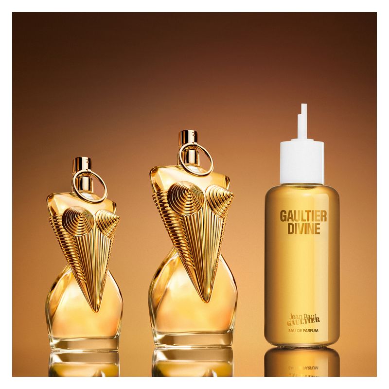 Jean Paul Gaultier Gaultier Divine, Ricarica Eau de Parfum Donna, 200 ml, Fragranza floreale gourmand, Profumo femminile ricaricabile ed ecologico