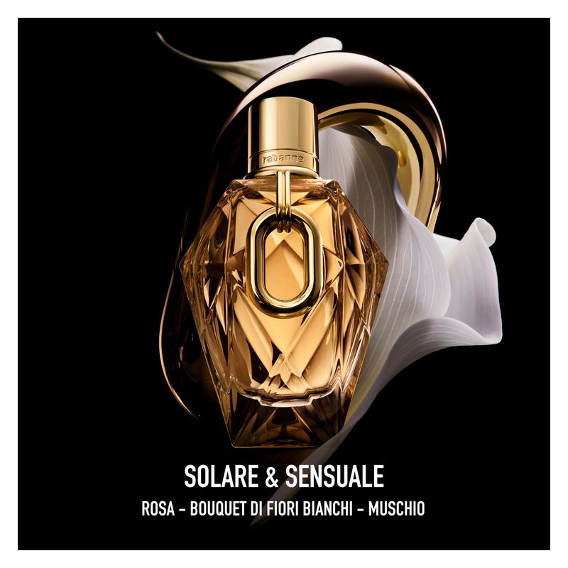 Rabanne Million Gold For Her, Eau de Parfum Donna, 90 ml Spray Ricaricabile, Profumo Floreale Legnoso Muschiato, Intenso e Sensuale