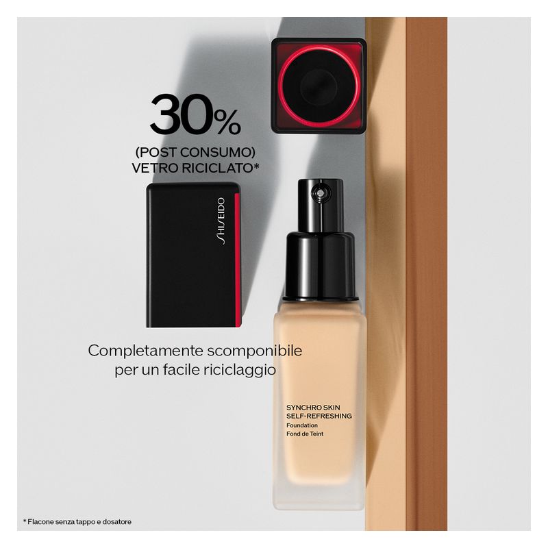 Shiseido Synchro Skin Self-Refreshing Foundation, Fondotinta Fluido Lunga Tenuta Donna, 30 ml, Colore 430 Cedar, SPF 30, Finish Naturale Idratante Shiseido Synchro Skin Self-Refreshing Foundation, Fondotinta Fluido Lunga Tenuta Donna, 30 ml, Colore 430 Cedar, SPF 30, Finish Naturale Idratante