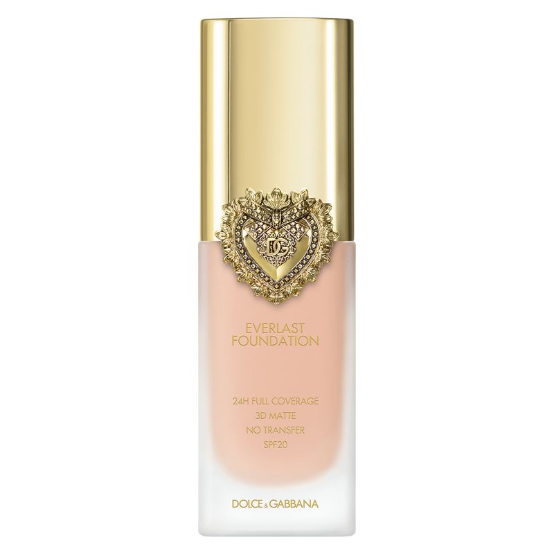 Dolce & Gabbana Everlast Foundation, Fondotinta Fluido Lunga Tenuta, 27 ml, 08W LIGHT, Copertura Totale, Finish Opaco 3D, SPF 20, No Transfer Dolce & Gabbana Everlast Foundation, Fondotinta Fluido Lunga Tenuta, 27 ml, 08W LIGHT, Copertura Totale, Finish Opaco 3D, SPF 20, No Transfer