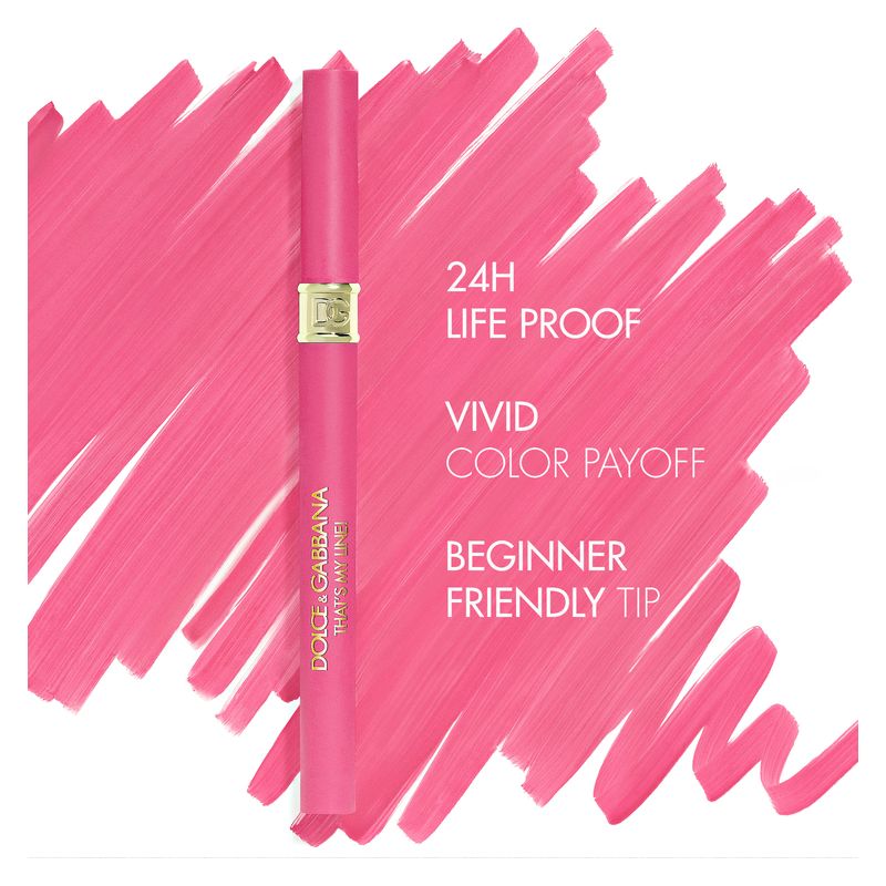 Dolce & Gabbana That's My Line! Eyeliner Liquido Waterproof, 0.55 ml, Colore 01 POV, a Penna Lunga Tenuta 24h per un Tratto Preciso e Intenso Dolce & Gabbana That's My Line! Eyeliner Liquido Waterproof, 0.55 ml, Colore 01 POV, a Penna Lunga Tenuta 24h per un Tratto Preciso e Intenso
