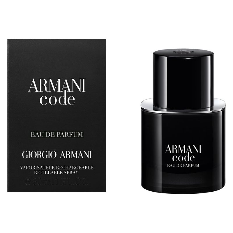 Armani Code, Eau de Parfum Uomo, 30 ml Spray, Fragranza ambrata legnosa, Profumo maschile intenso e seducente con Fava Tonka, Vaniglia e Legno di Cedro