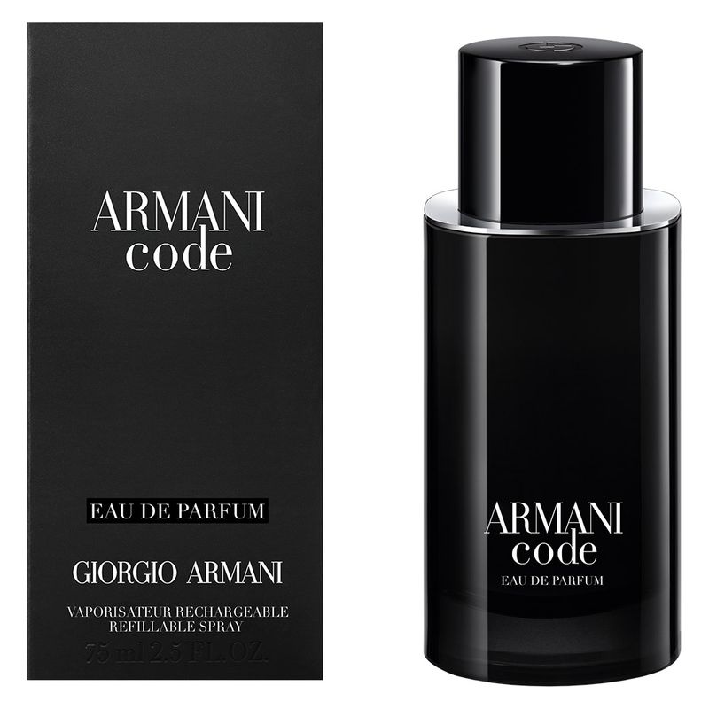 Armani Code Eau de Parfum, Eau de Parfum Uomo, 75 ml Spray, Profumo maschile ambrato legnoso, intenso e seducente con Fava Tonka e Vaniglia