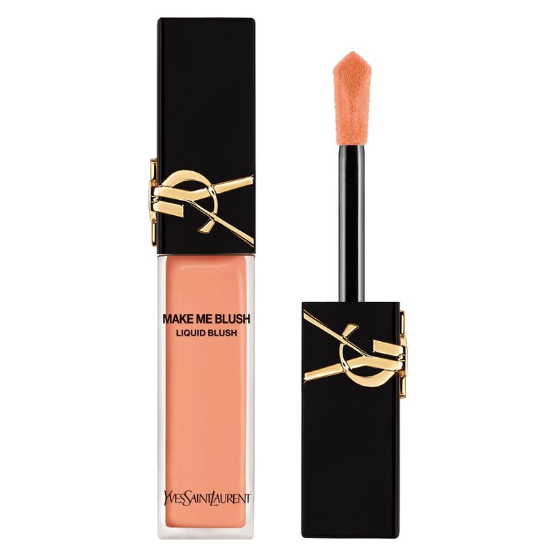 Yves Saint Laurent MAKE ME BLUSH, Blush Liquido Donna, 15 ml, 57 Coral Clash, Fard Viso a Lunga Tenuta per un Colorito Sano e Radioso Yves Saint Laurent MAKE ME BLUSH, Blush Liquido Donna, 15 ml, 57 Coral Clash, Fard Viso a Lunga Tenuta per un Colorito Sano e Radioso