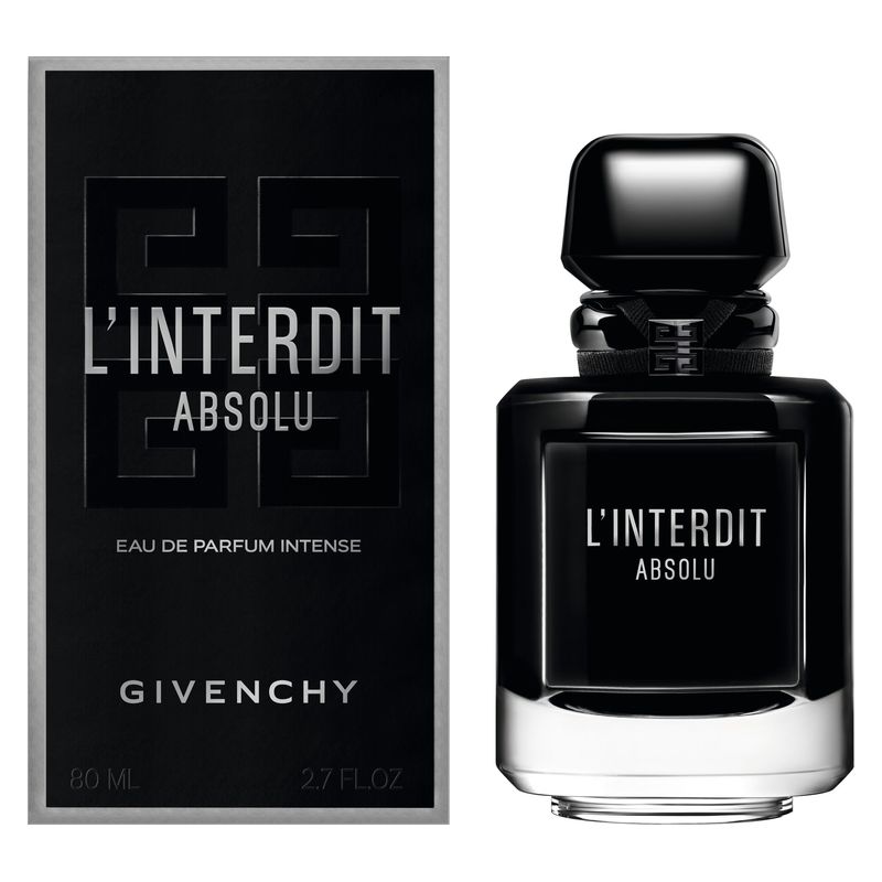 Givenchy L'Interdit Absolu, Eau de Parfum Intense Donna, 80 ml Spray, Profumo floreale legnoso ambrato, Fragranza audace, calda e speziata