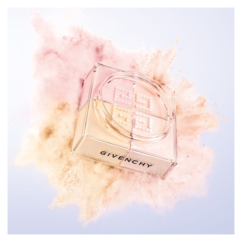 Givenchy Prisme Libre 4-Color Loose Powder, Cipria Viso Opacizzante e Illuminante, Donna, 10 g, Colore 02 Satin Blanc, Fissante Lunga Tenuta