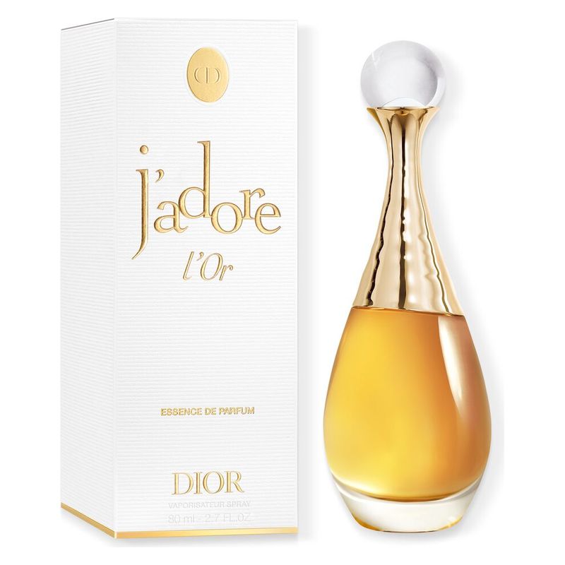 DIOR J'adore L'or, Essenza di Profumo Donna, 80 ml Spray, Fragranza Floreale Intensa e Solare, Quintessenza di Fiori, Profumo Lussuoso e Persistente