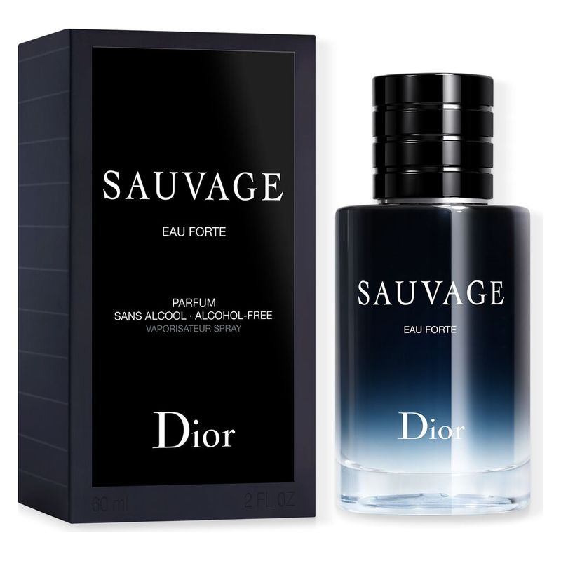 DIOR Sauvage Eau Forte, Profumo Uomo Senza Alcol, 60 ml Spray, Fragranza Fougère Fresca e Speziata, Intensa e a Lunga Durata, Profumo Maschile