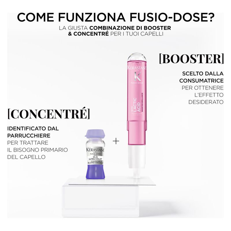 KÉRASTASE Fusio-Dose Booster Anti-Frizz, Trattamento con Polipeptidi, 120 ml, Azione Lisciante e Anti-Crespo per Capelli Indisciplinati e Umidi