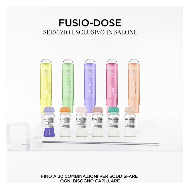 KÉRASTASE Fusio-Dose Booster Anti-Frizz, Trattamento con Polipeptidi, 120 ml, Azione Lisciante e Anti-Crespo per Capelli Indisciplinati e Umidi