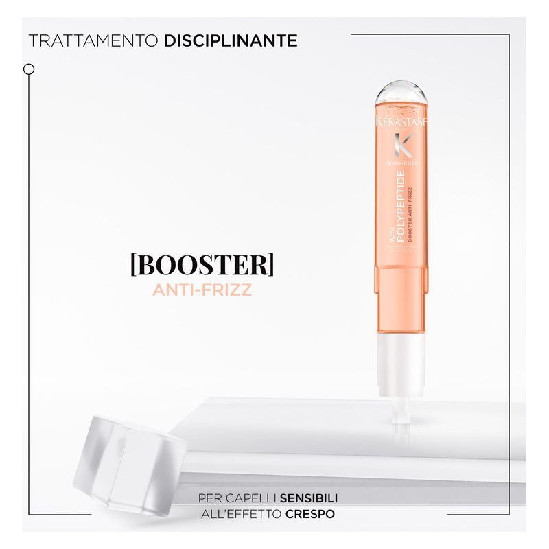 KÉRASTASE Fusio-Dose Booster Anti-Frizz, Trattamento con Polipeptidi, 120 ml, Azione Lisciante e Anti-Crespo per Capelli Indisciplinati e Umidi