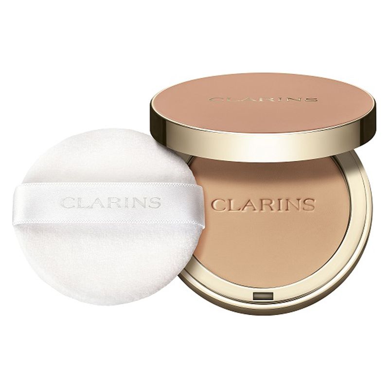 Clarins Ever Matte Compact Powder - Cipria Compatta Opacizzante Colorata, Arricchita Dall'estratto Di Latte Di Pesco