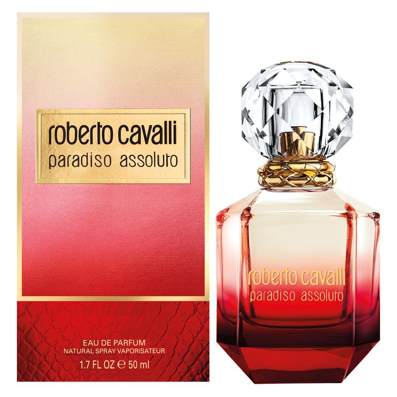 Roberto Cavalli Paradiso Assoluto, Eau de Parfum Donna, 50 ml Spray, Fragranza Floreale Chypre, Profumo femminile intenso e seducente
