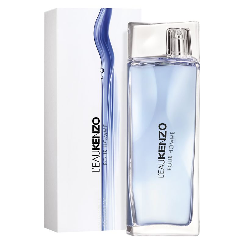 Kenzo L'Eau Pour Homme, Eau de Toilette Uomo, 100 ml Spray, Profumo maschile fresco con note di Yuzu e Menta, Fragranza agrumata e acquatica