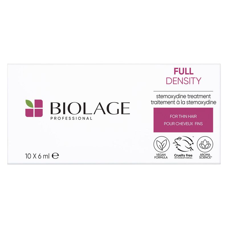 BIOLAGE Fulldensity, Trattamento Intensivo Ridensificante Anticaduta, 10 Fiale da 6 ml, Con Stemoxydina per Capelli Fini, Programma densificante BIOLAGE Fulldensity, Trattamento Intensivo Ridensificante Anticaduta, 10 Fiale da 6 ml, Con Stemoxydina per Capelli Fini, Programma densificante
